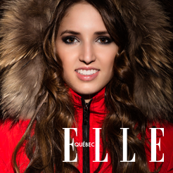Bang Couture coat featured on Elle Quebec