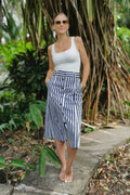 Cotton Striped nautical skirt